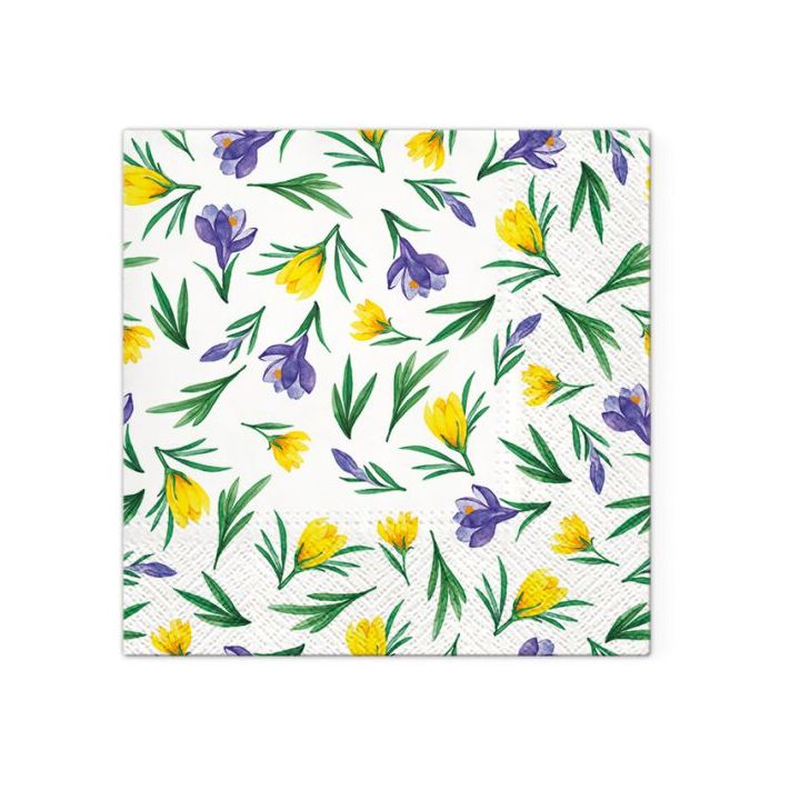 Decoupage ubrousky - Spring Crocuses  - 1ks