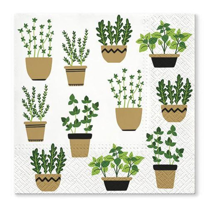 Ubrousky na dekupáž Herbs in Pot - 1 ks