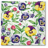 Ubrousky na dekupáž Beautiful Pansies - 1 ks