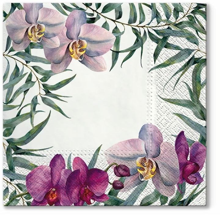 Ubrousky na dekupáž Elegant Orchid - 1 ks