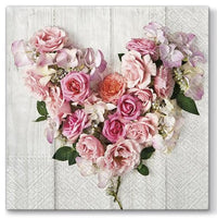Ubrousky na DEKUPÁŽ - Rose Heart - 1 ks