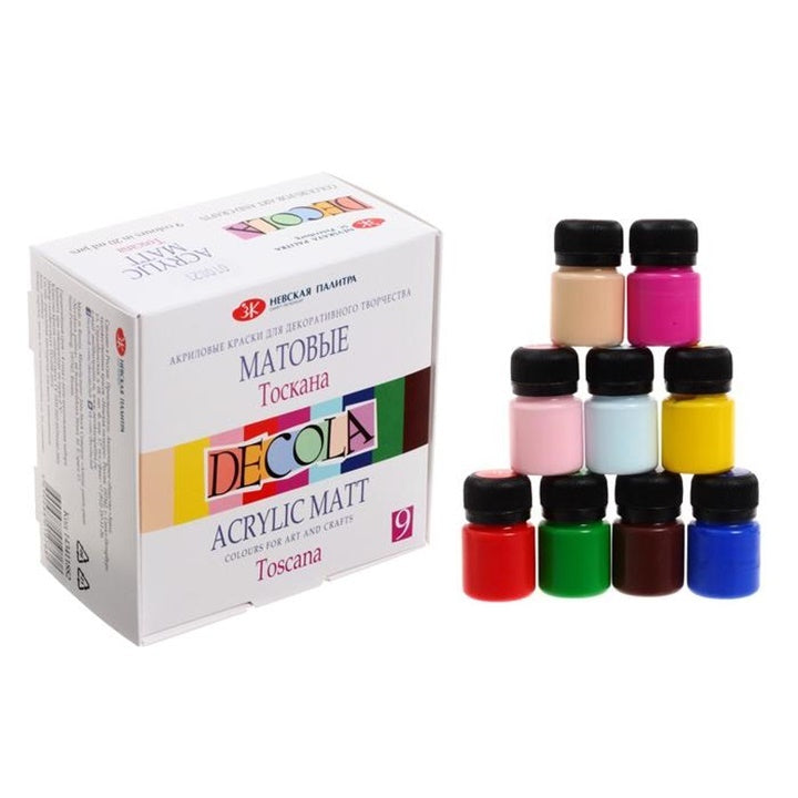 Set matných akrylových barev Decola 9x20 ml