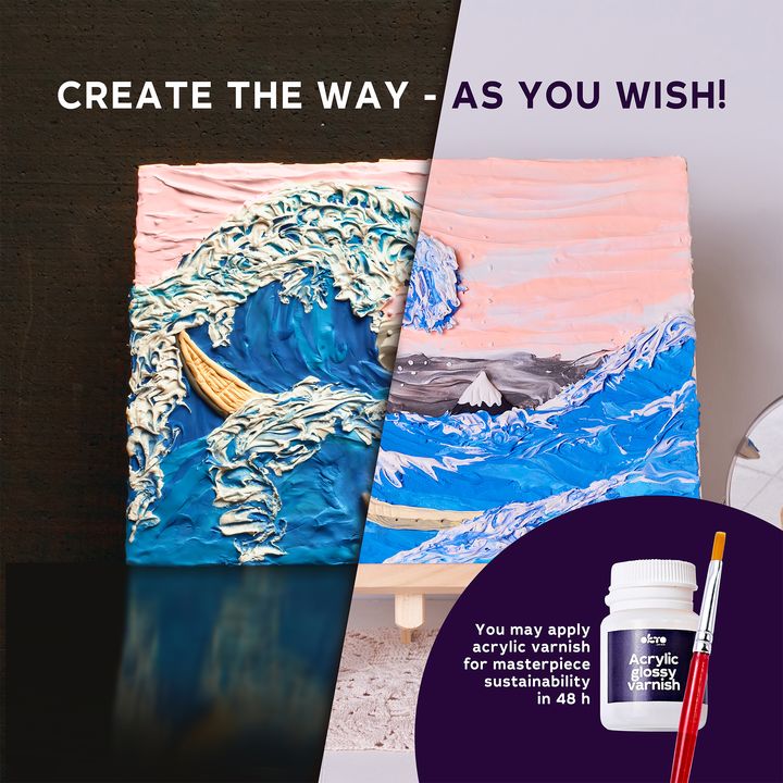 OKTO Kreativní 3D sada "Waves in Kanawaga" 30 x 40 cm