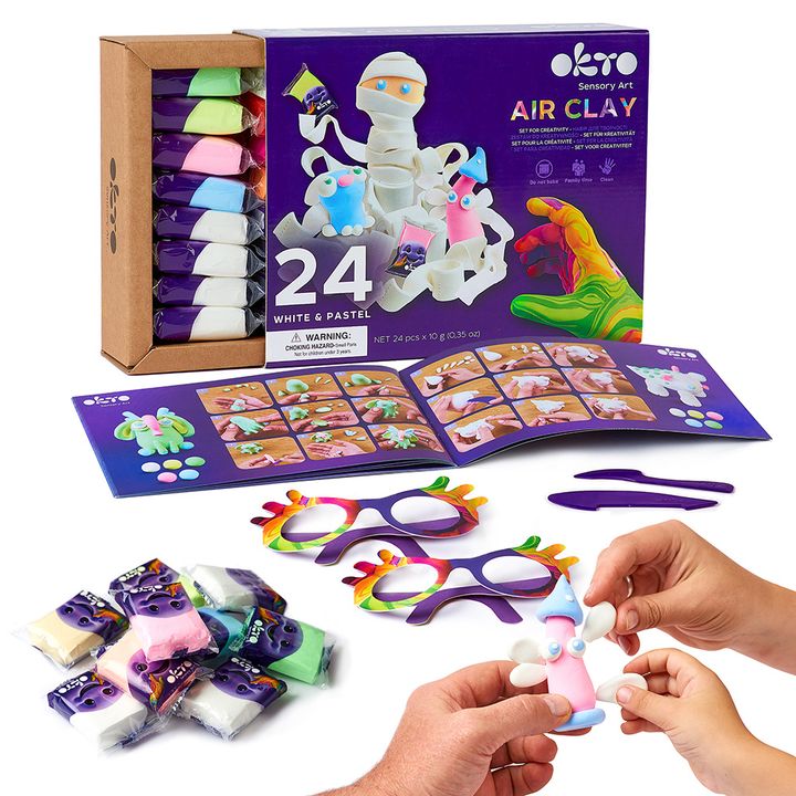 OKTO kreativní samotvrdnoucí sada 24 pastelových odstínů