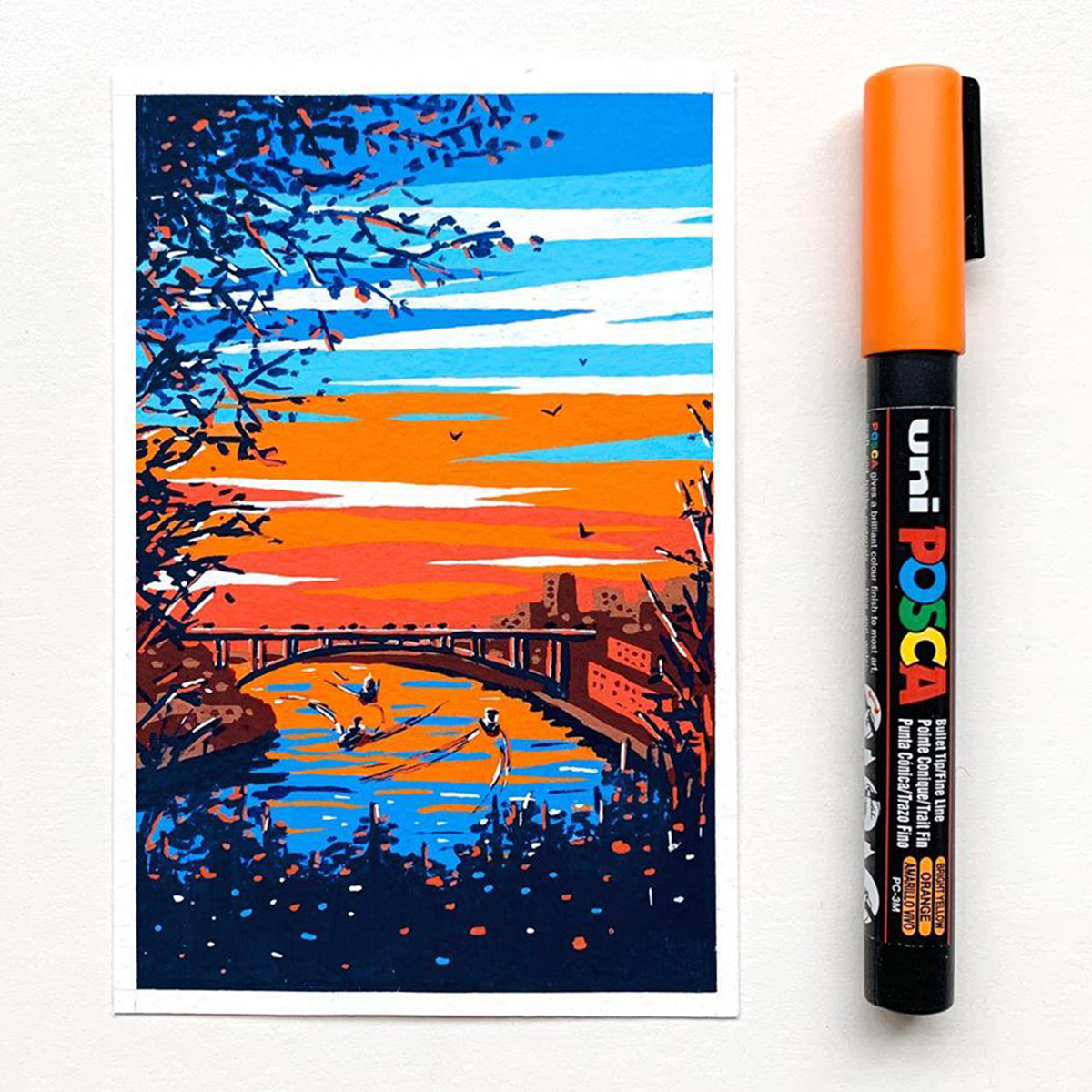 Posca popisovač PC-3M (0,9 - 1,3 mm) - lila (34)