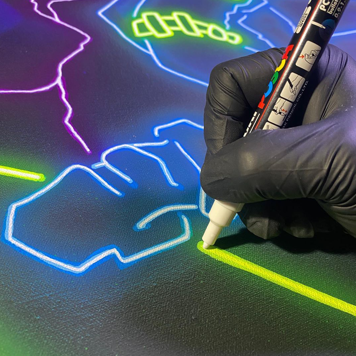 Posca popisovač PC-3ML, 0,9 1,3 mm, třpytivá