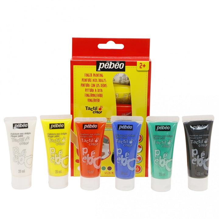 Prstové barvy  Pebeo Tactilcolor 6 x 20 ml