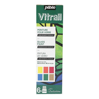 Barvy na sklo Pebeo Vitrail/sada 6 x 20 ml