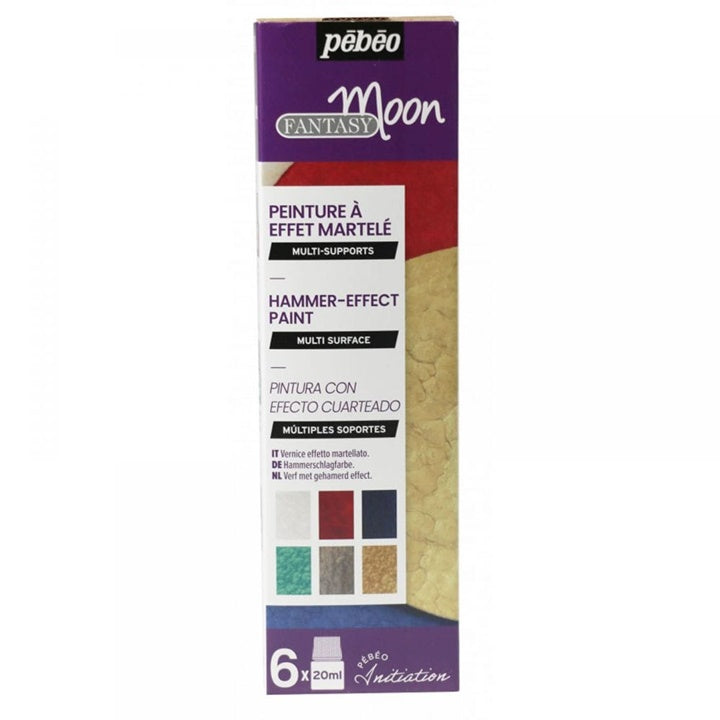 Efektová barva PEBEO Fantasy Moon Hammer-effect set / 6 x 20 ml