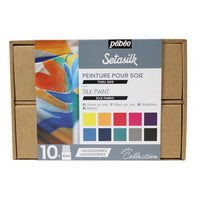 Set barev Pebeo na hedvábí Setasilk / 10x45 ml