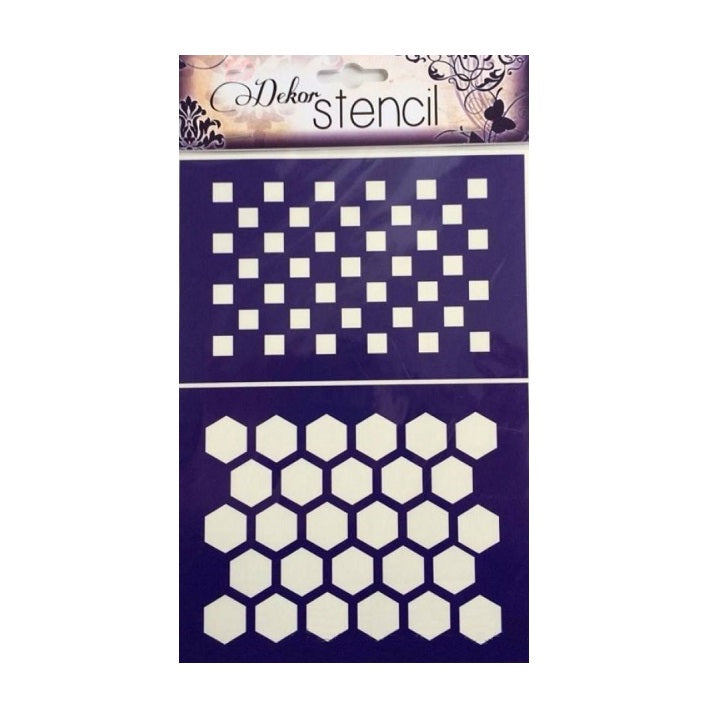 Samolepící šablona PENTART A5 - geometrické tvary M24