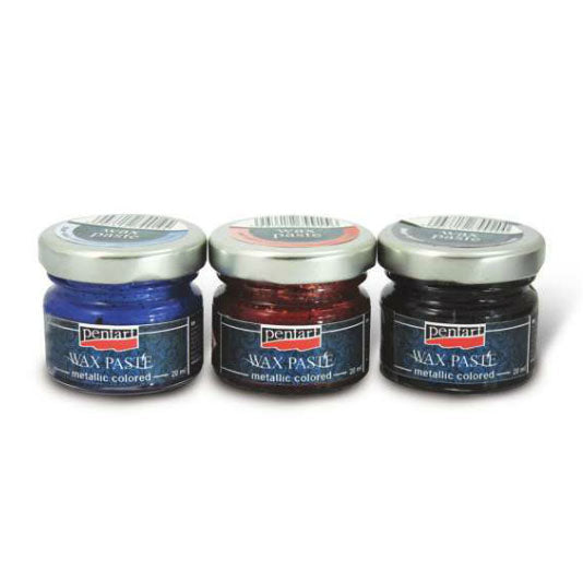 Metalická barevná vosková pasta 20 ml