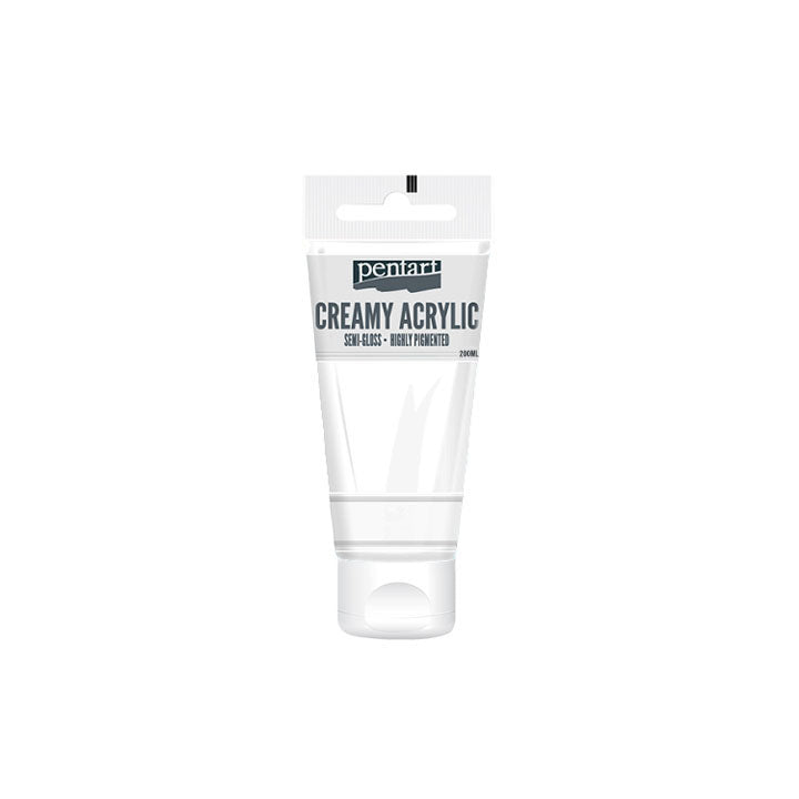 Krémová akrylová barva pololesklá Pentart 200 ml
