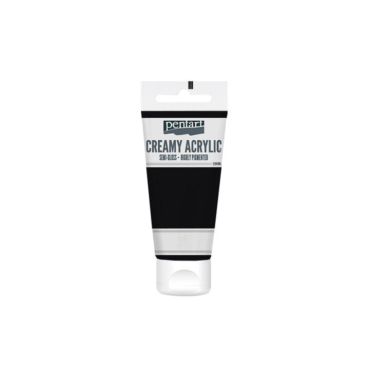Krémová akrylová barva pololesklá Pentart 200 ml