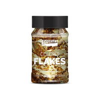 Metalické fóliové vločky Pentart 100 ml