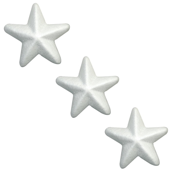 Polystyrénové hvězdy 15 cm - sada 3 ks