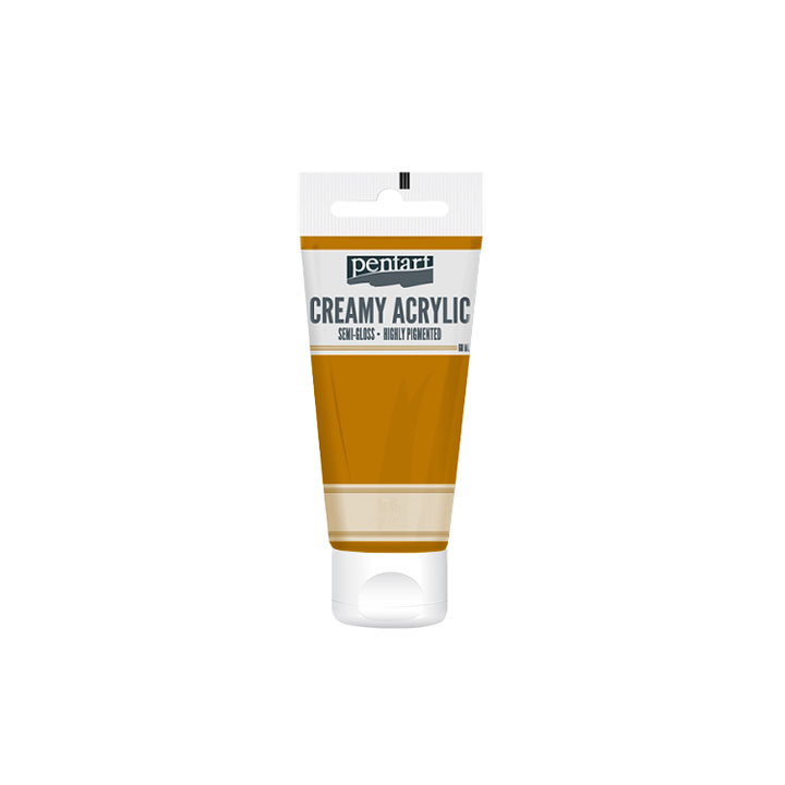 Krémová akrylová barva pololesklá Pentart 60 ml