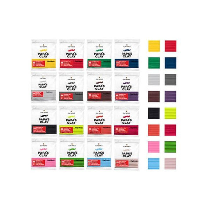 Papa's Clay Polymer Clay Set 16 x 60 g