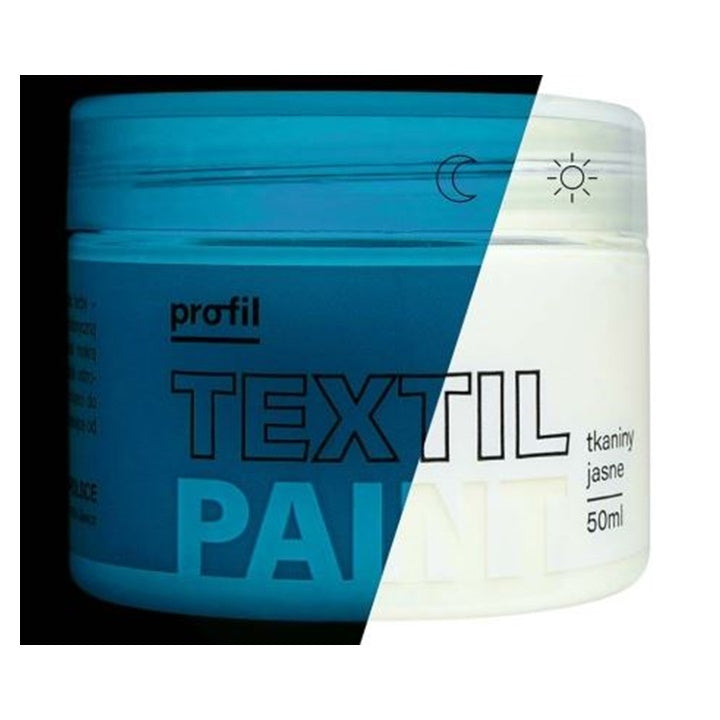 Barva na textil Profil zářící ve tmě modře 50 ml