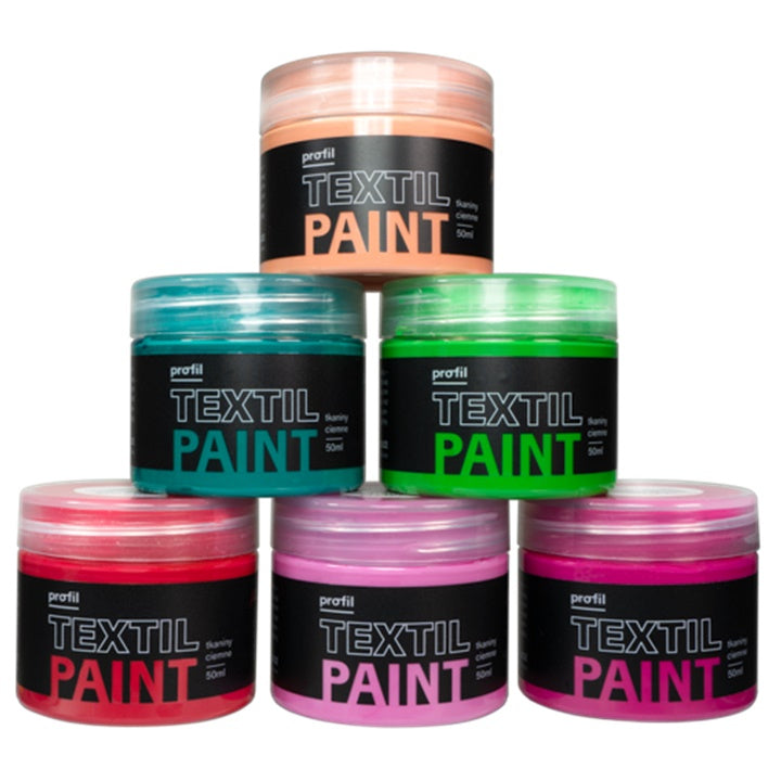 Sada barev na tmavý textil Profil - Wild Rose 6 x 50 ml