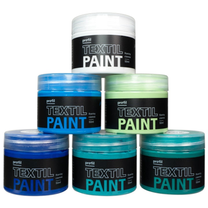 Sada barev na tmavý textil Profil Modrá Laguna 6 x 50 ml