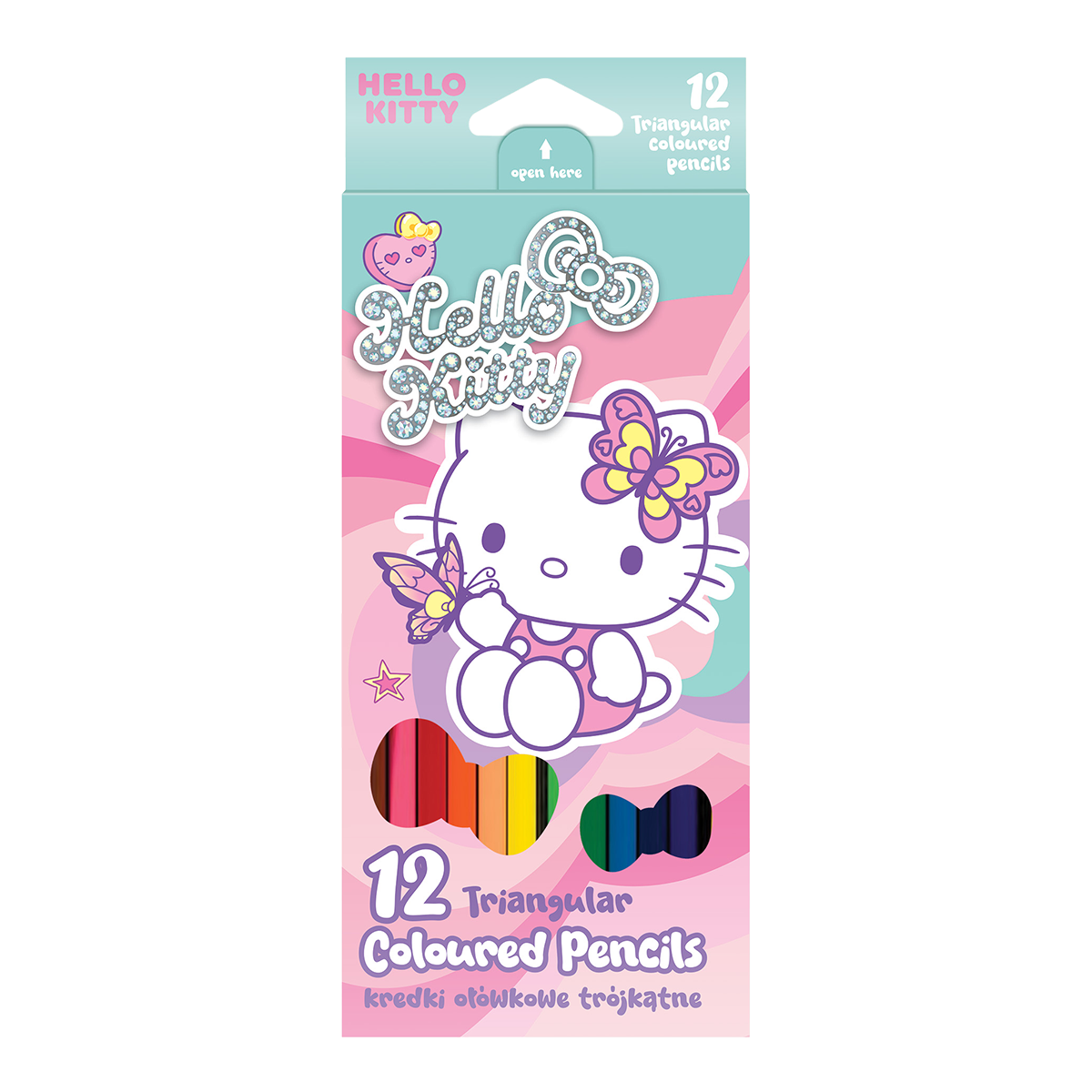 Trojhranné pastelky Colorino Hello Kitty - 12 barev