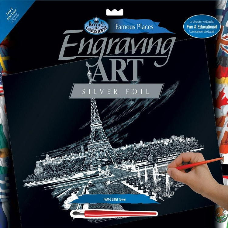 Kreativní set na engraving A3 - Paříž