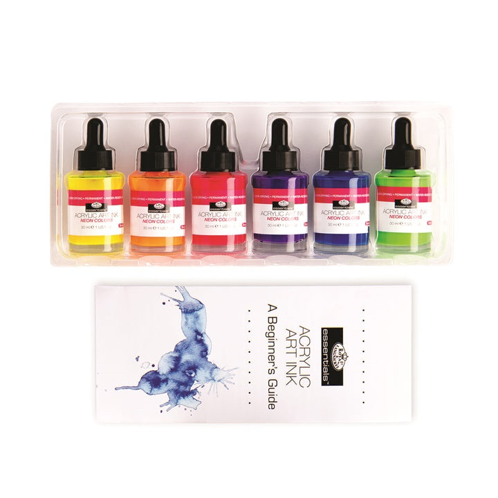 Akrylový inkoust Royal & Langnickel neonové barvy 6 x 30 ml