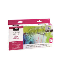 Akrylový inkoust Royal & Langnickel neonové barvy 6 x 30 ml