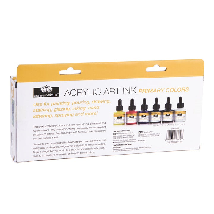 Akrylový inkoust Royal & Langnickel základní barvy 6 x 30 ml