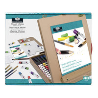 Mixed Media Art Set v dřevěném pouzdře, 48 kusů