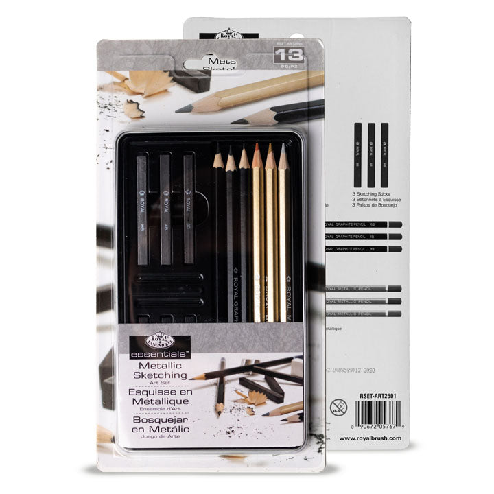Sada skic Royal &amp; Langnickel Essentials Metallic / 13dílná
