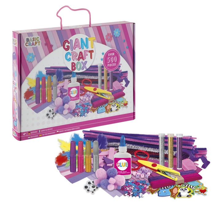 Kreativní sada Giant Craft Box 500 ks růžová