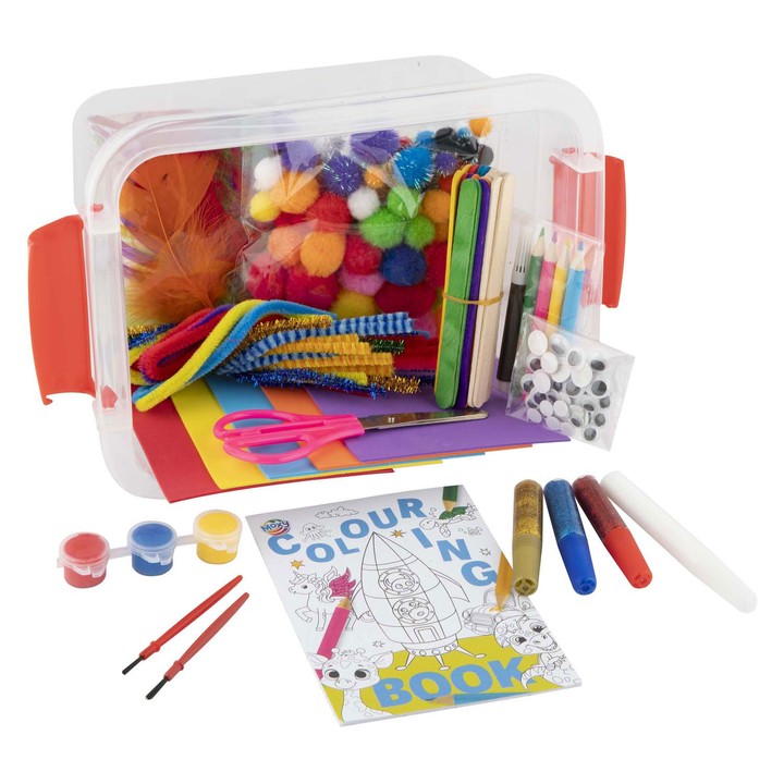 Kreativní krabice 230+ dílků CRAFT KIT v úložné krabici