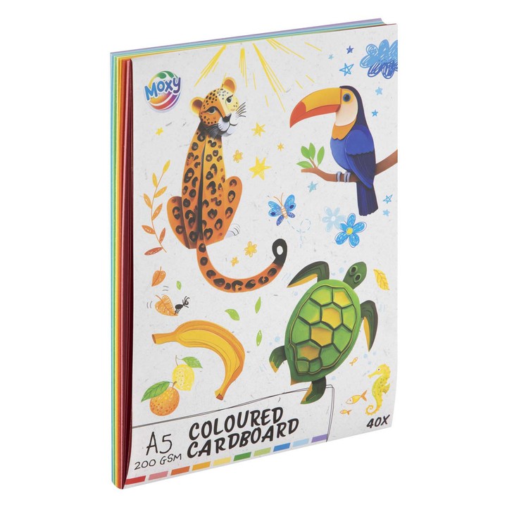 Barevný karton Moxy A5, 40 listů, 200 g/m²