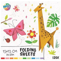 Barevné skládací listy 15×15 cm · 120 listů · 70 GSM