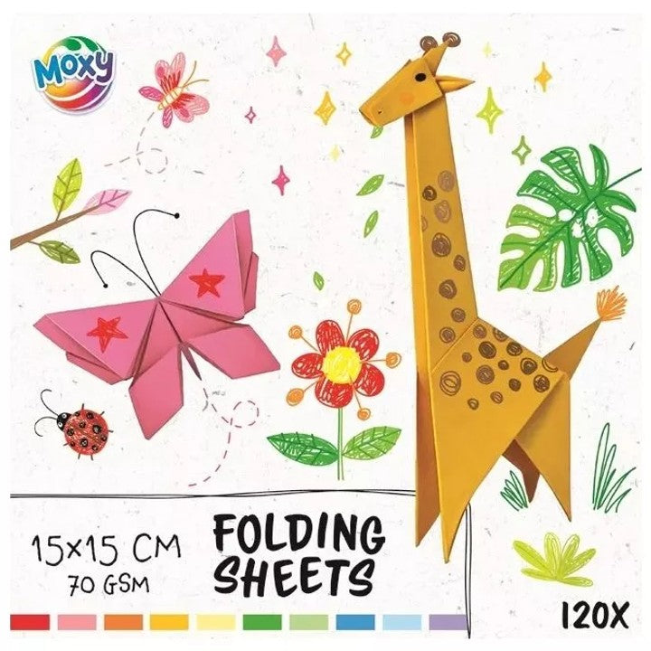 Barevné skládací listy 15×15 cm · 120 listů · 70 GSM