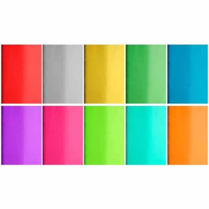 Zrcadlové kartonové balení A4 250 GSM – 10 listů, 10 barev