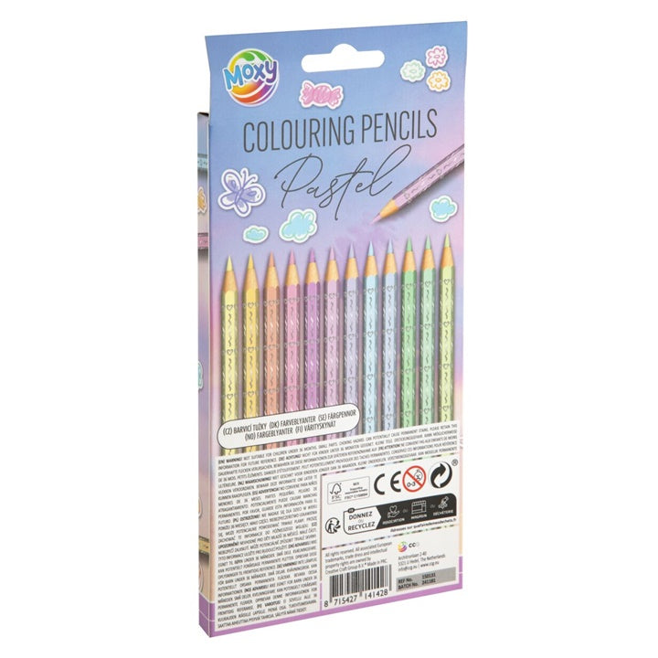 Pastelové pastelky 12 ks