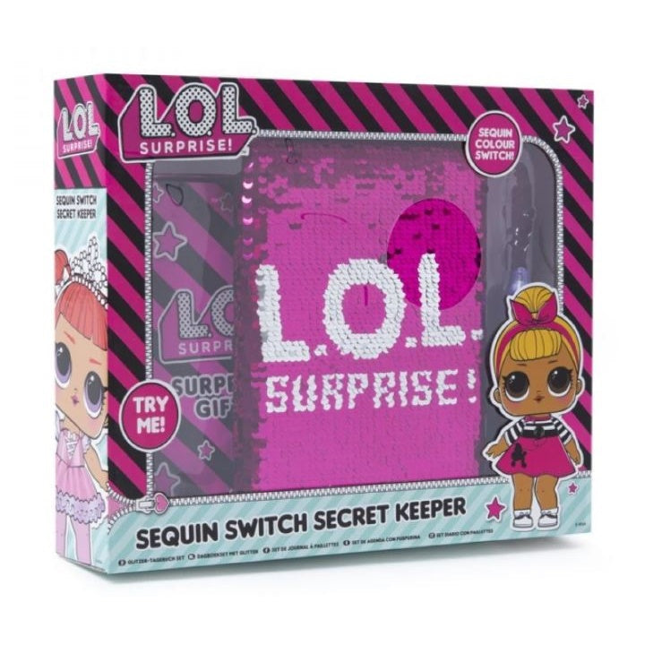 Flitrový zápisník LOL surprise s UV perem