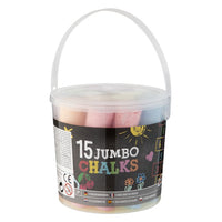 JUMBO Barevné křídy v kbelíku 15 ks