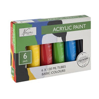 Akrylové barvy sada Nassau 6 x 120 ml BASIC COLOURS
