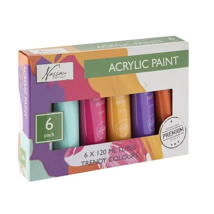 Akrylové barvy sada Nassau 6 x 120 ml TRENDY COLOURS