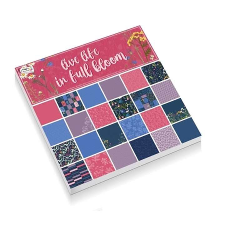 Scrapbookingový papír 24 listů 30,5 x 30,5 - Květinový motiv