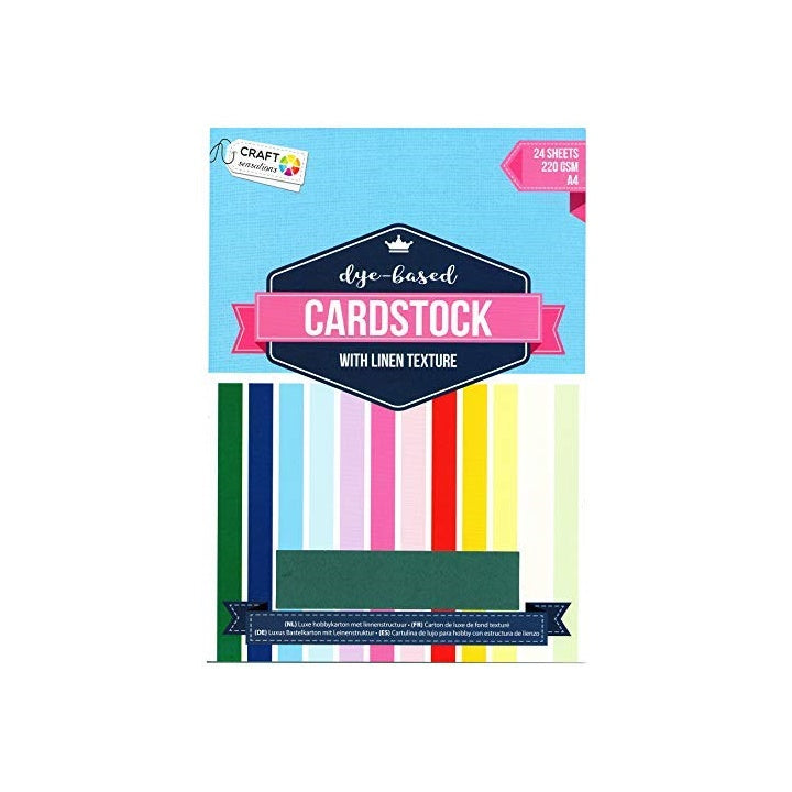 Kreativní karton Craft Sensations s lněnou texturou A4 - 24 listový