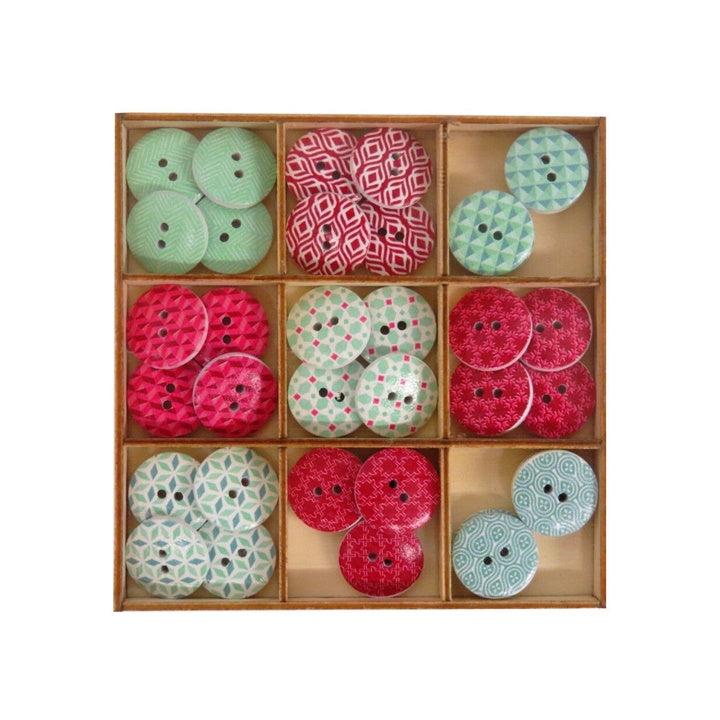 Dřevěné knoflíky Craft Sensations 36 ks