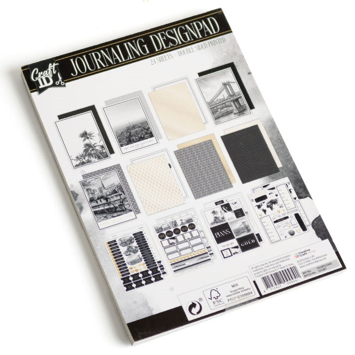 Scrapbookingový papírový blok A5 24 listů černý