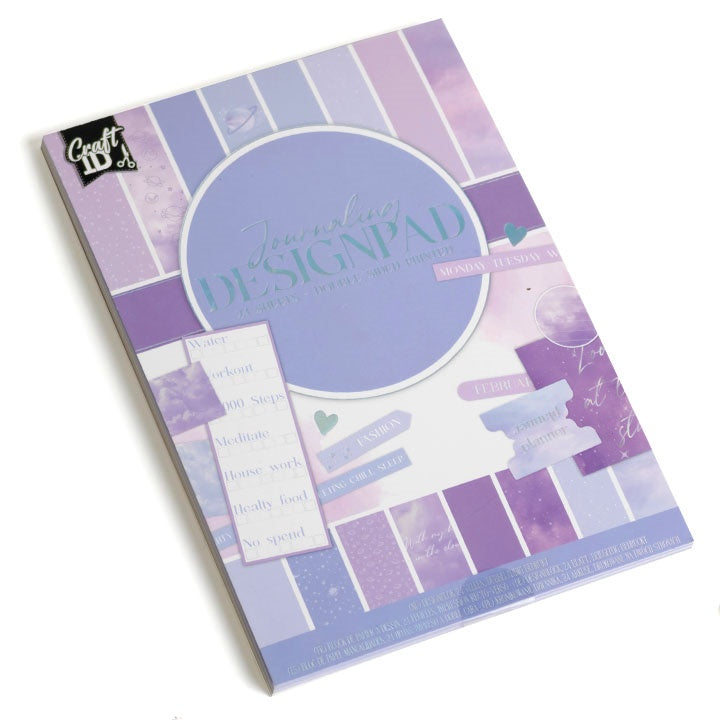 Scrapbookingový papírový blok A5 24 listů fialový