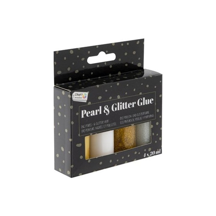 Perleťové a glitrové lepidlo 4 x 20 ml