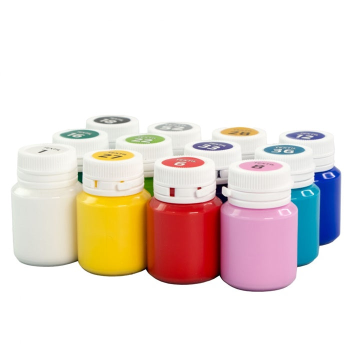 ROSA Akrylové barvy na textil 12x20 ml